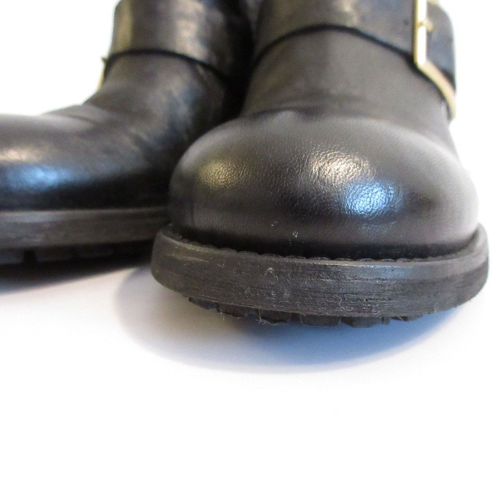 Jimmy Choo Jimmy Choo Jimmy Choo Shearling Engineer Boots Leather Shoes DUTY FREE for USA Size ONE SIZE - 8 Thumbnail