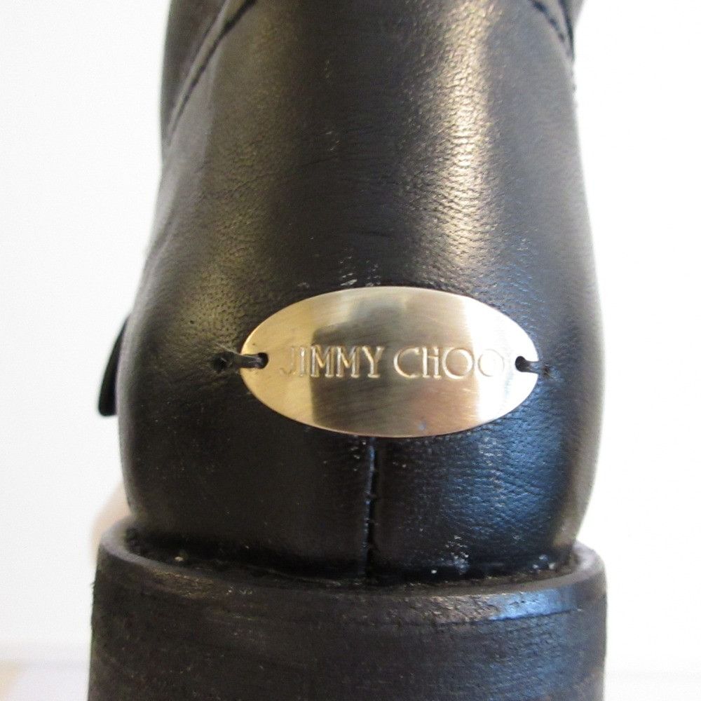 Jimmy Choo Jimmy Choo Jimmy Choo Shearling Engineer Boots Leather Shoes DUTY FREE for USA Size ONE SIZE - 12 Thumbnail