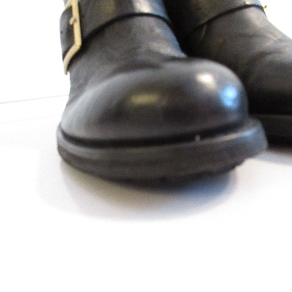 Jimmy Choo Jimmy Choo Jimmy Choo Shearling Engineer Boots Leather Shoes DUTY FREE for USA Size ONE SIZE - 9 Thumbnail