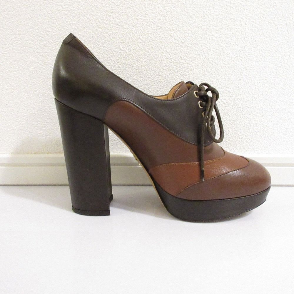 Bally Bally Bally Leather Platform Lace-up Booties Leather Shoes DUTY FREE for USA Size ONE SIZE - 5 Thumbnail