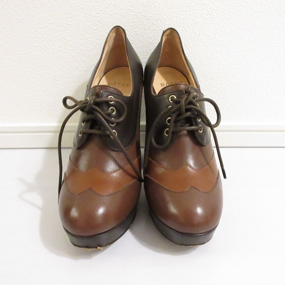 Bally Bally Bally Leather Platform Lace-up Booties Leather Shoes DUTY FREE for USA Size ONE SIZE - 2 Thumbnail