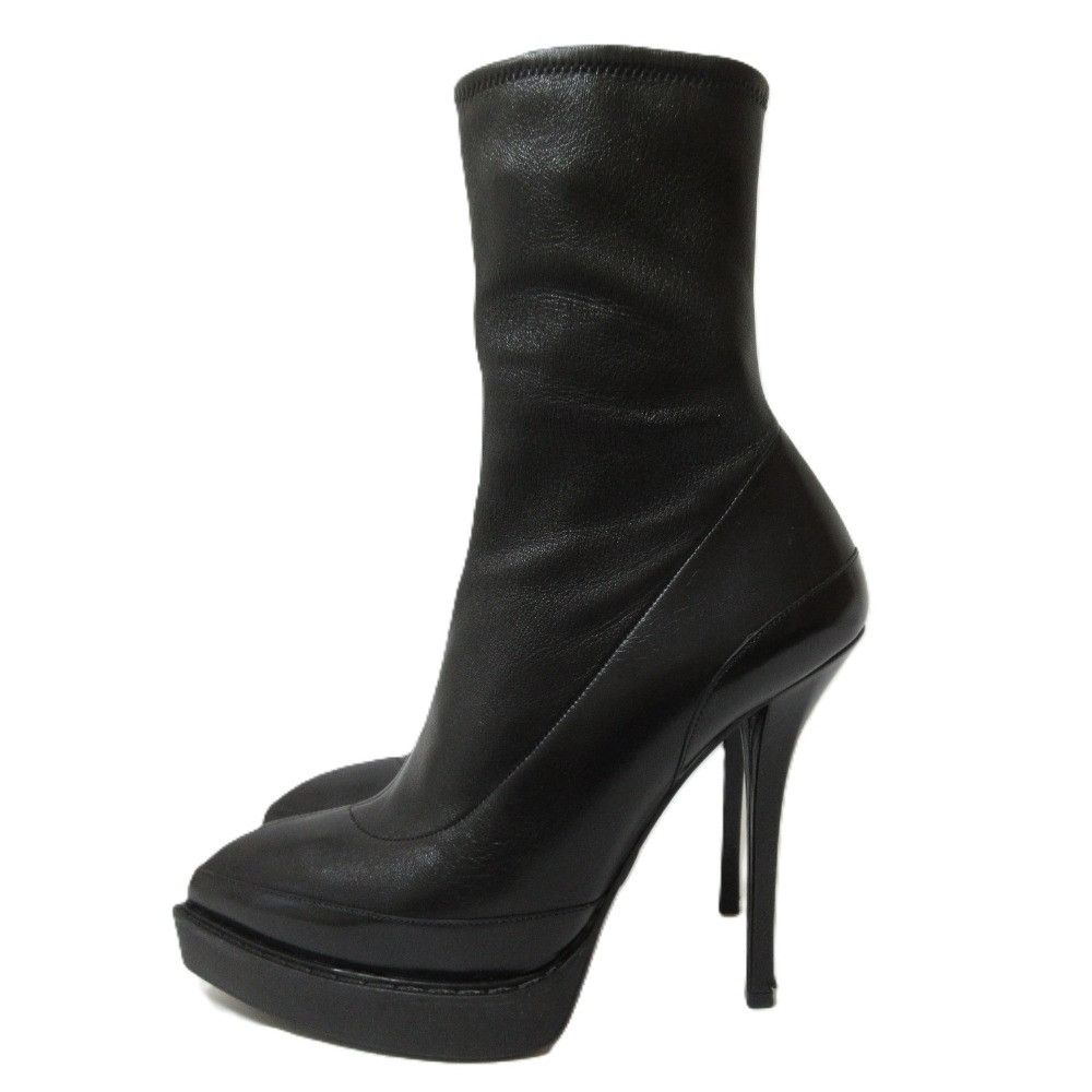 Gucci Gucci Gucci Leather Pointed Toe High Heel Short Boots Leather Shoes 226336 DUTY FREE for USA Size ONE SIZE - 3 Thumbnail