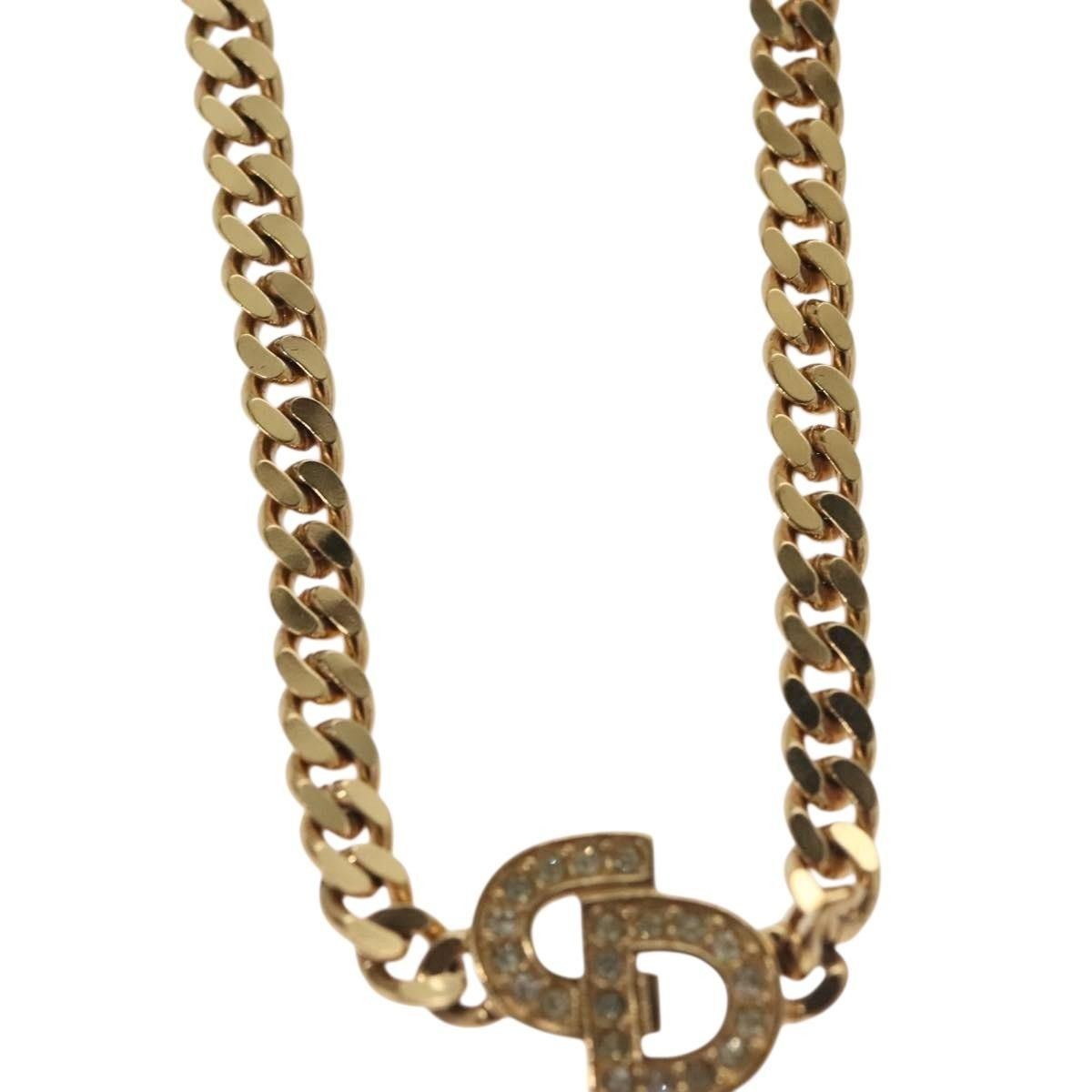 Dior Christian Dior CD Pendant Necklace Metal and Crystals Size ONE SIZE - 5 Thumbnail
