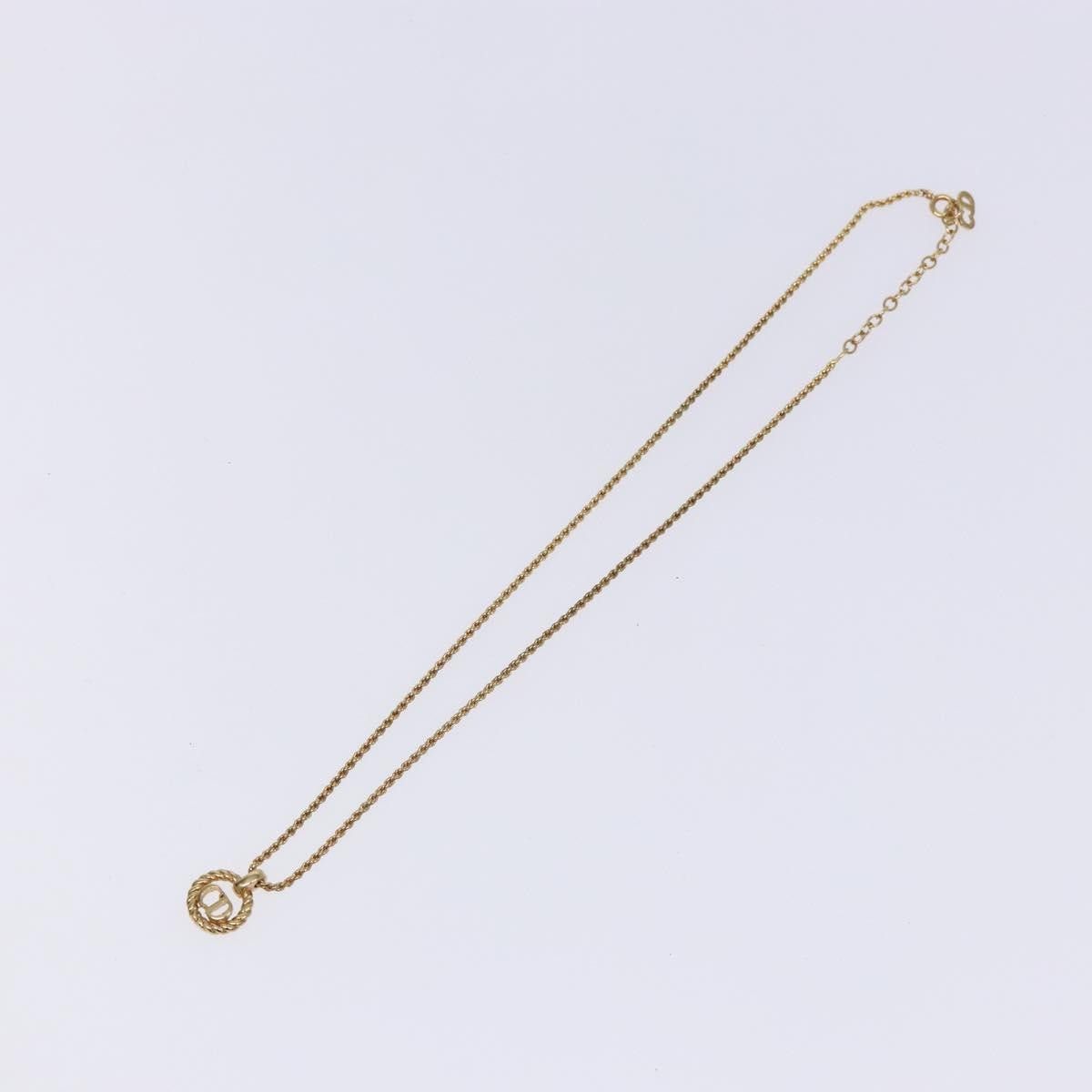 Dior Christian Dior CD Round Pendant Necklace Metal Size ONE SIZE - 2 Thumbnail