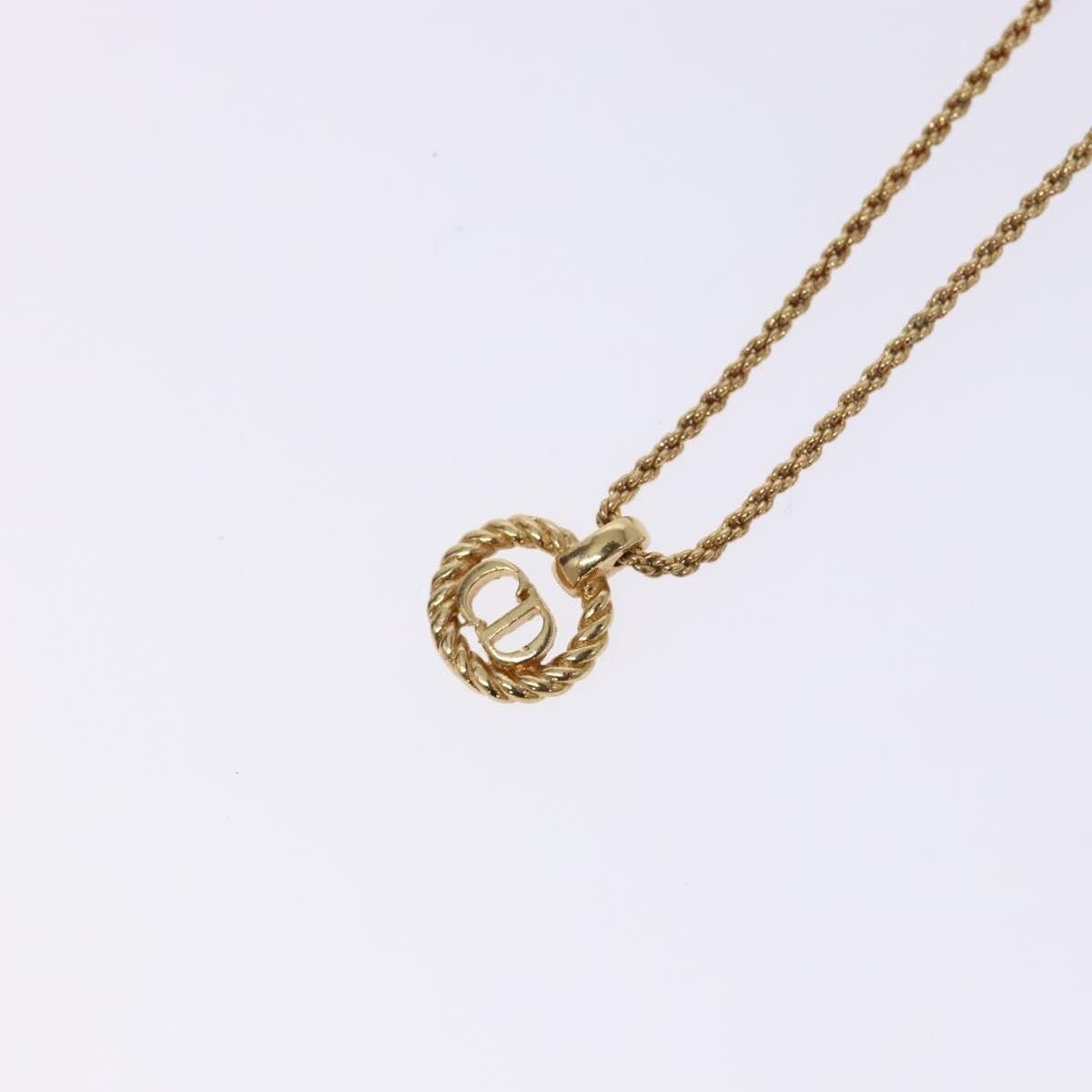 Dior Christian Dior CD Round Pendant Necklace Metal Size ONE SIZE - 4 Thumbnail
