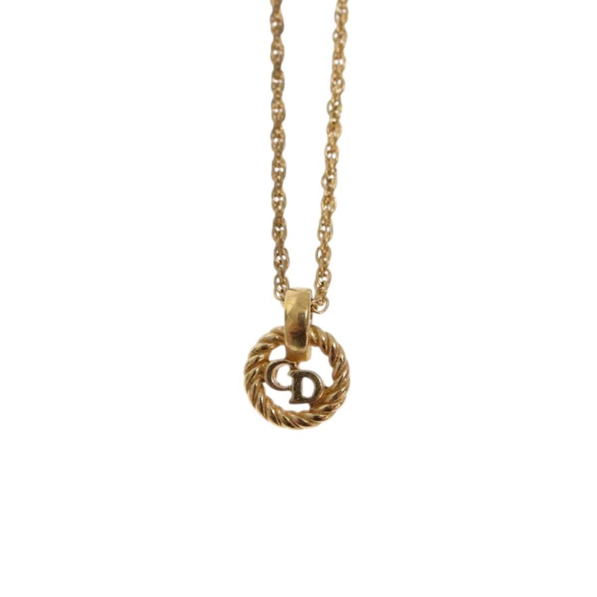 Dior Christian Dior CD Round Pendant Necklace Metal Size ONE SIZE - 3 Thumbnail