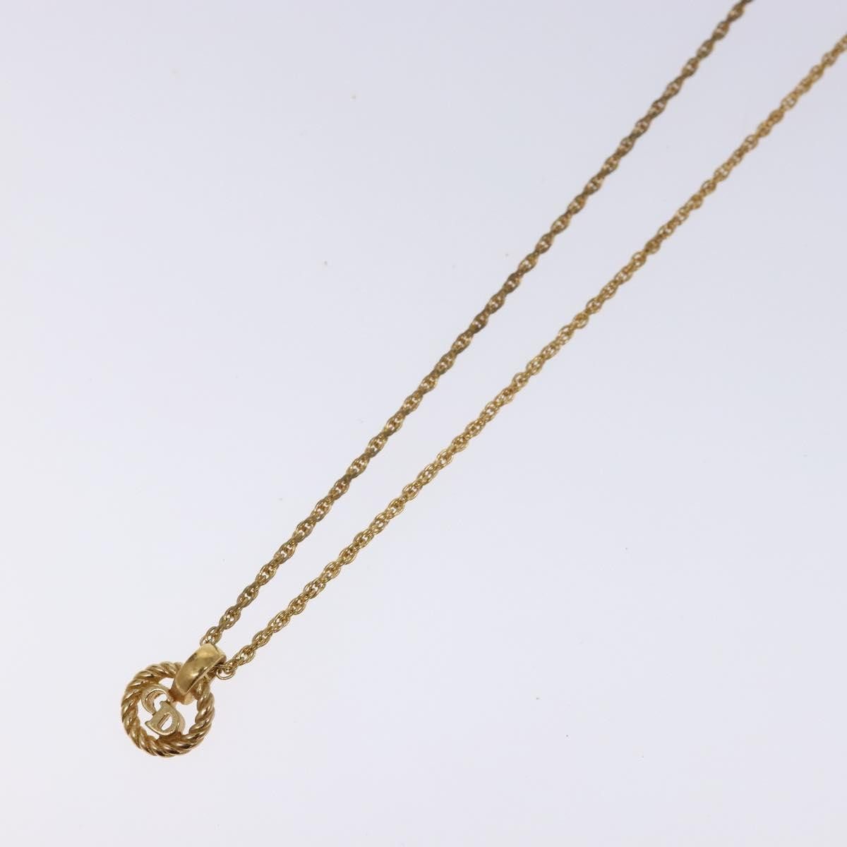 Dior Christian Dior CD Round Pendant Necklace Metal Size ONE SIZE - 10 Thumbnail