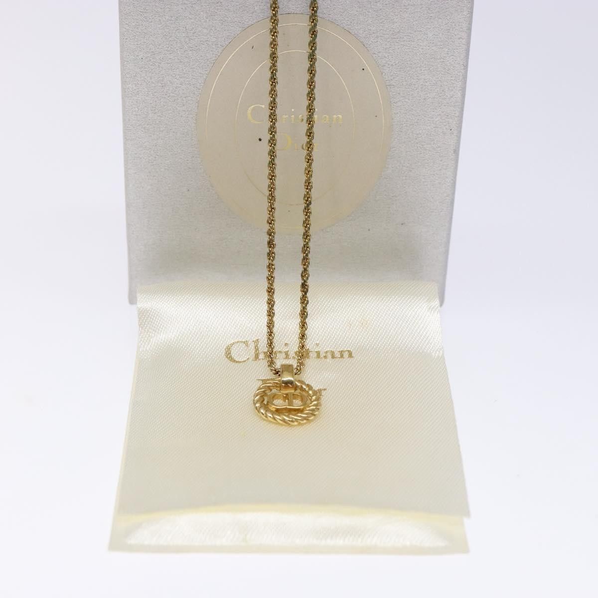 Dior Christian Dior CD Round Pendant Necklace Metal Size ONE SIZE - 7 Thumbnail
