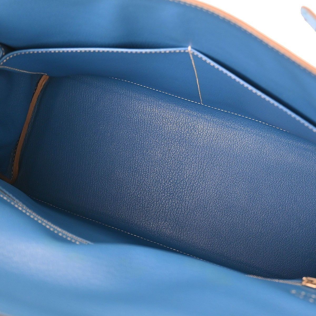 Hermes Hermes Kelly Handbag Blue Epsom with Palladium Hardware Size ONE SIZE - 8 Thumbnail