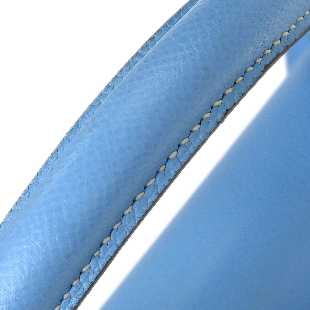 Hermes Hermes Kelly Handbag Blue Epsom with Palladium Hardware Size ONE SIZE - 6 Thumbnail