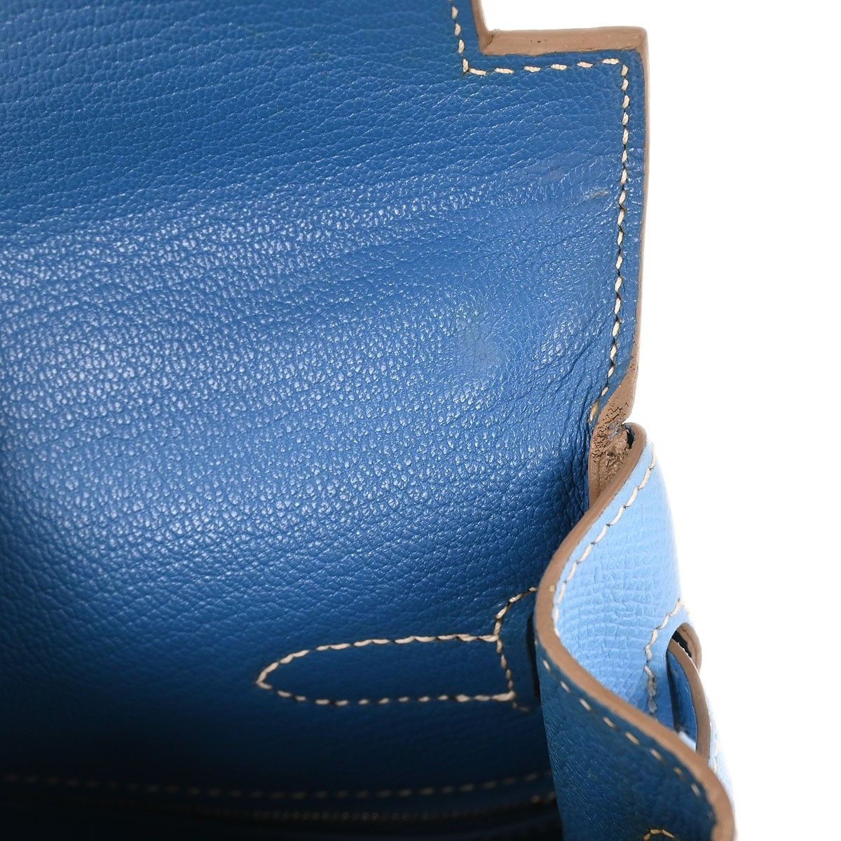 Hermes Hermes Kelly Handbag Blue Epsom with Palladium Hardware Size ONE SIZE - 9 Thumbnail