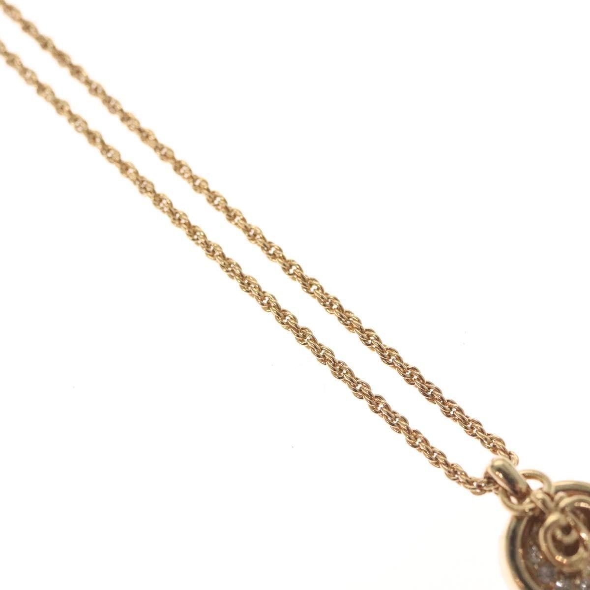 Dior Christian Dior CD Round Pendant Necklace Metal and Crystals Size ONE SIZE - 5 Thumbnail