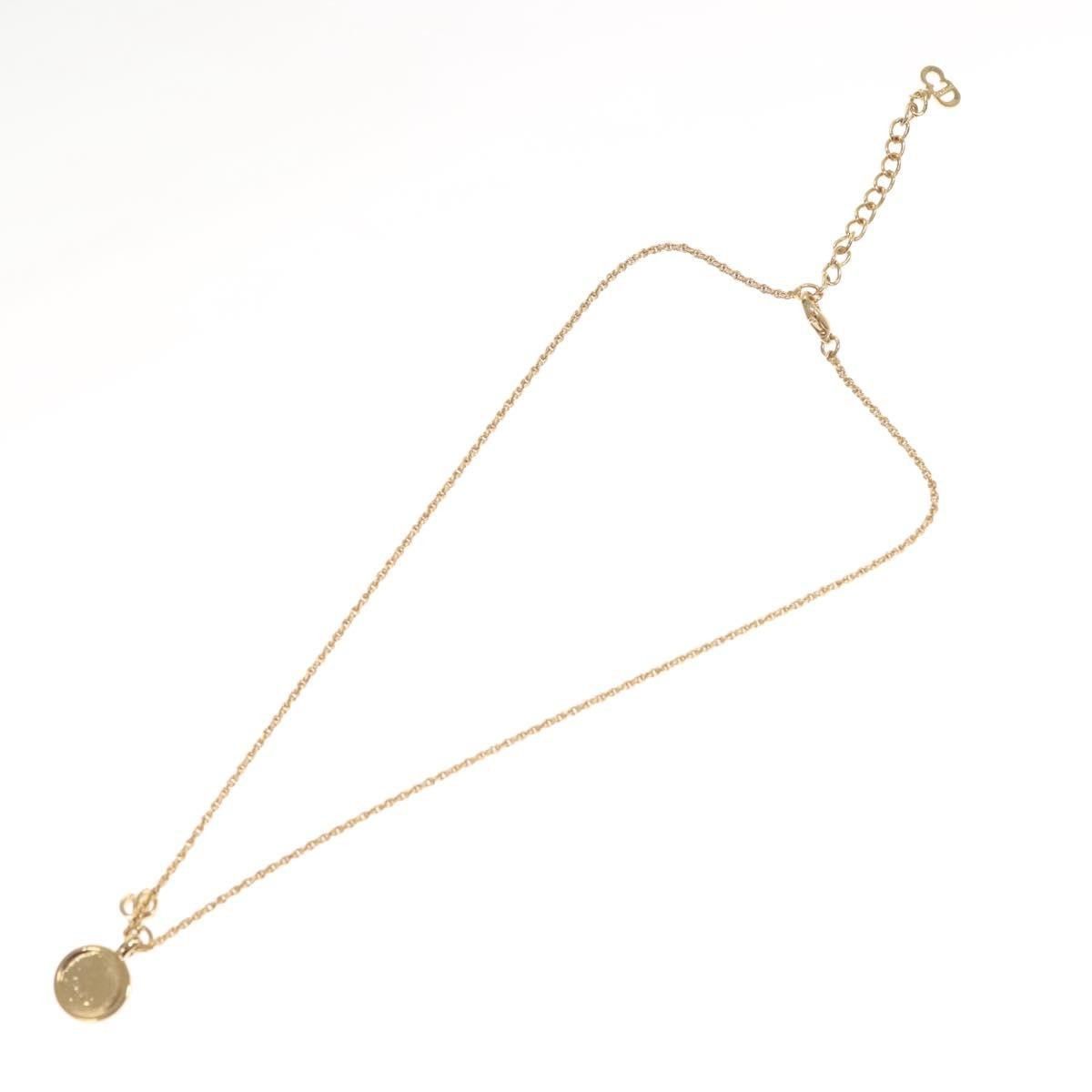 Dior Christian Dior CD Round Pendant Necklace Metal and Crystals Size ONE SIZE - 2 Thumbnail