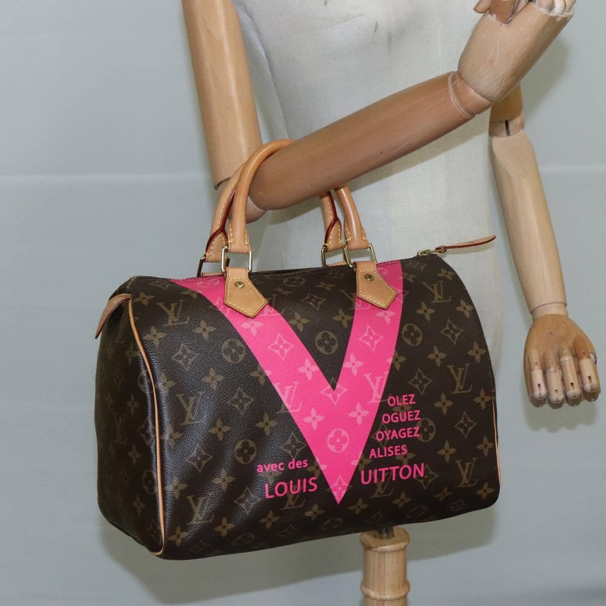Louis Vuitton Louis Vuitton Speedy Handbag Limited Edition V Monogram Canvas Size ONE SIZE - 16 Thumbnail