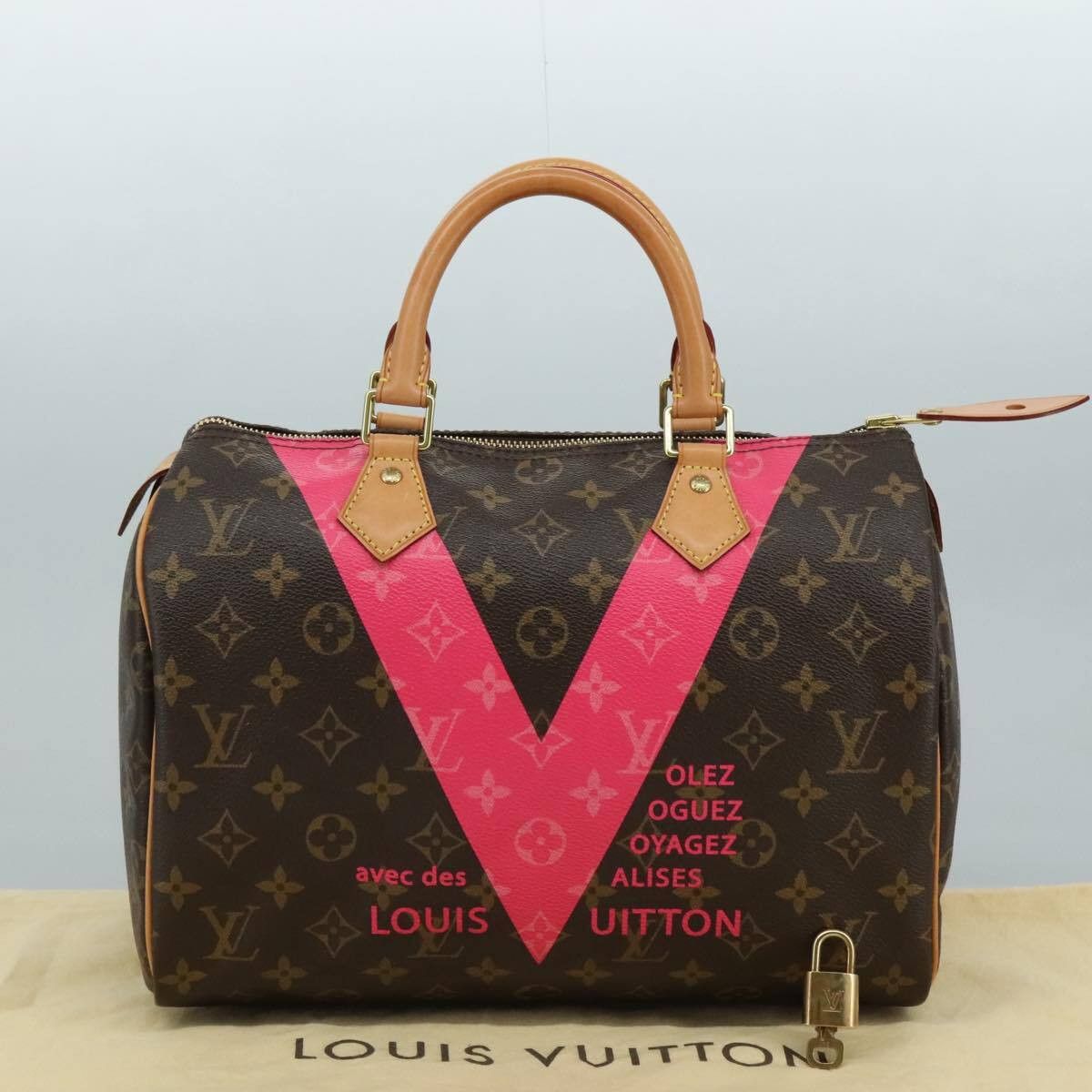 Louis Vuitton Louis Vuitton Speedy Handbag Limited Edition V Monogram Canvas Size ONE SIZE - 14 Thumbnail