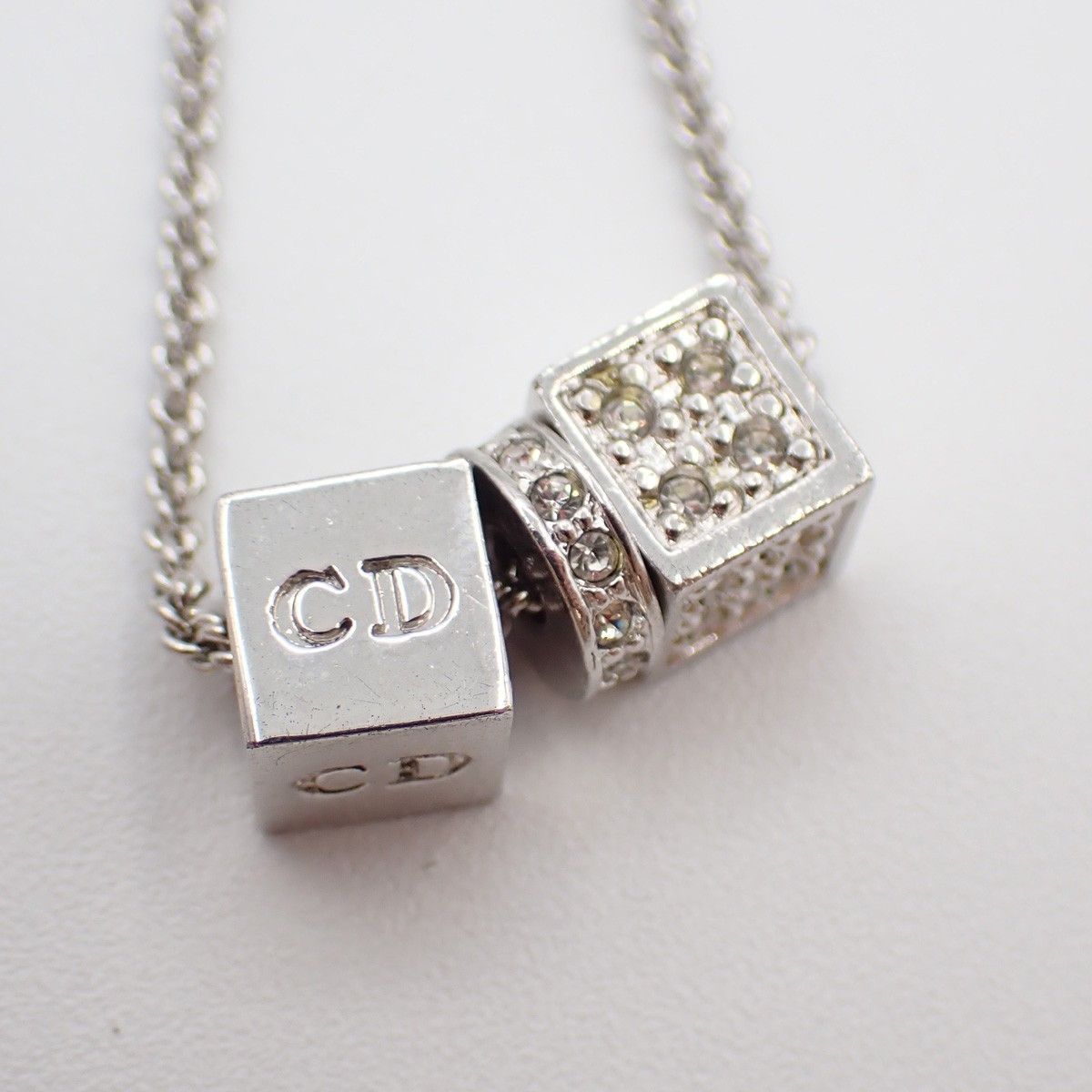 Dior Christian Dior CD Logo necklace Silver-Plated Size ONE SIZE - 4 Thumbnail