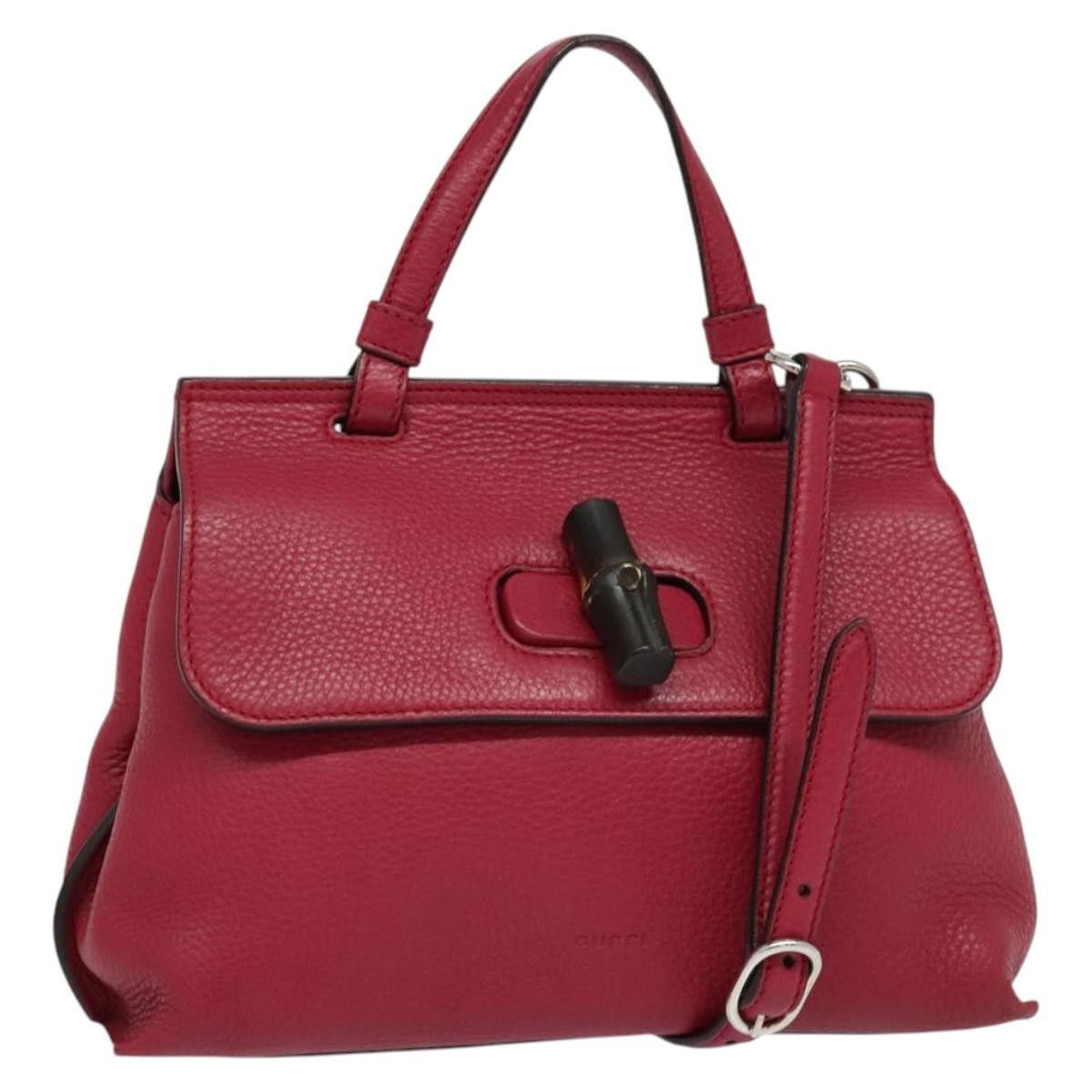 Gucci Gucci Bamboo Daily Top Handle Bag Leather Size ONE SIZE - 15 Thumbnail