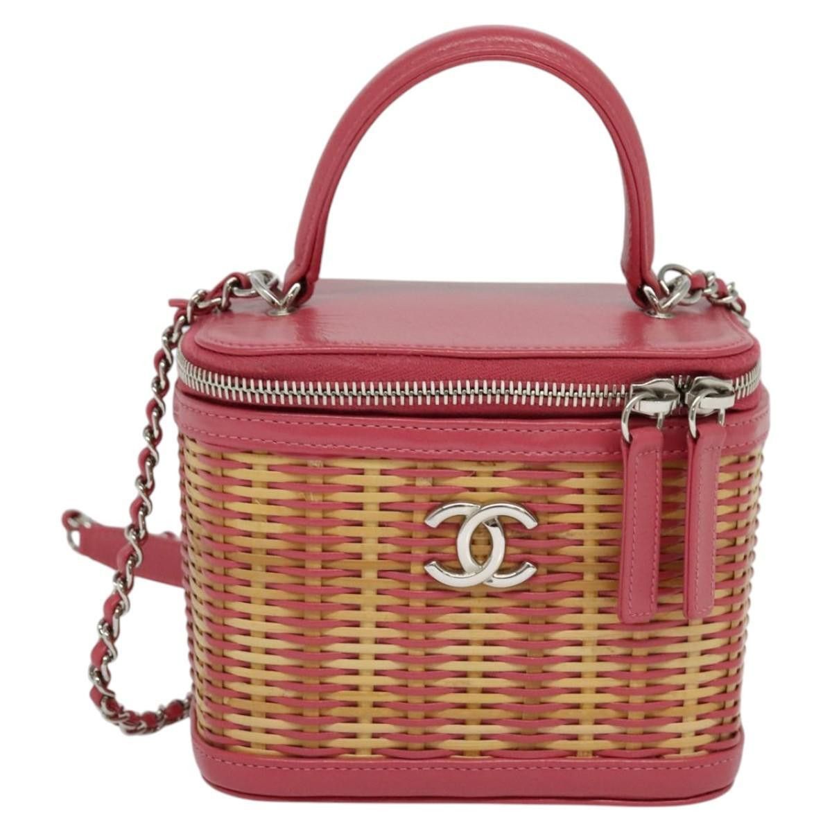 Chanel Chanel Take Away Vanity Case Rattan and Calfskin Size ONE SIZE - 19 Thumbnail
