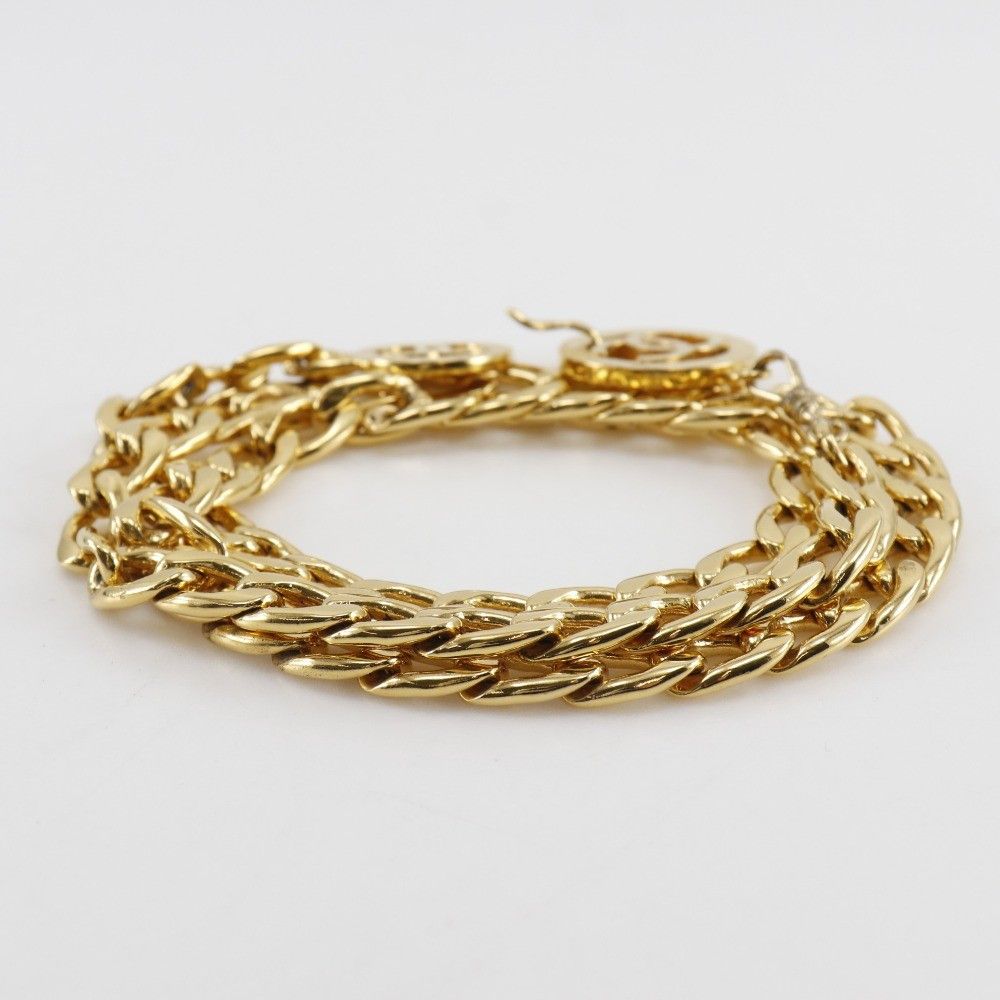 Chanel Chanel Vintage CC Chain Belt Metal and Leather Size ONE SIZE - 2 Thumbnail