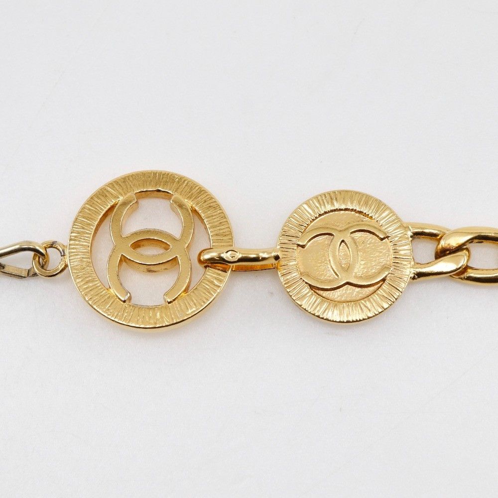Chanel Chanel Vintage CC Chain Belt Metal and Leather Size ONE SIZE - 10 Thumbnail
