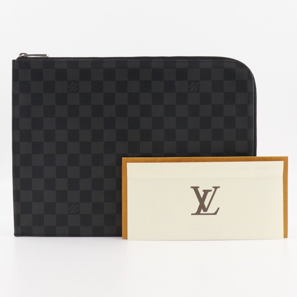 Louis Vuitton Louis Vuitton Zip Around Pochette Jour Damier Graphite Size ONE SIZE - 8 Thumbnail