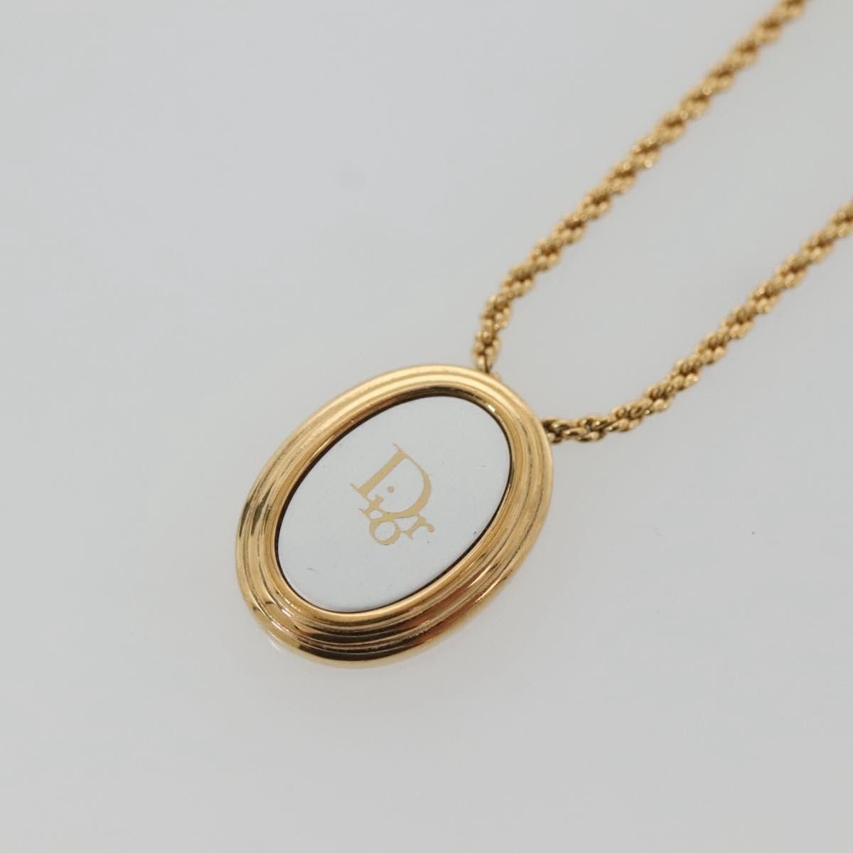 Dior Christian Dior Vintage Logo Round Pendant Necklace Metal Size ONE SIZE - 3 Thumbnail
