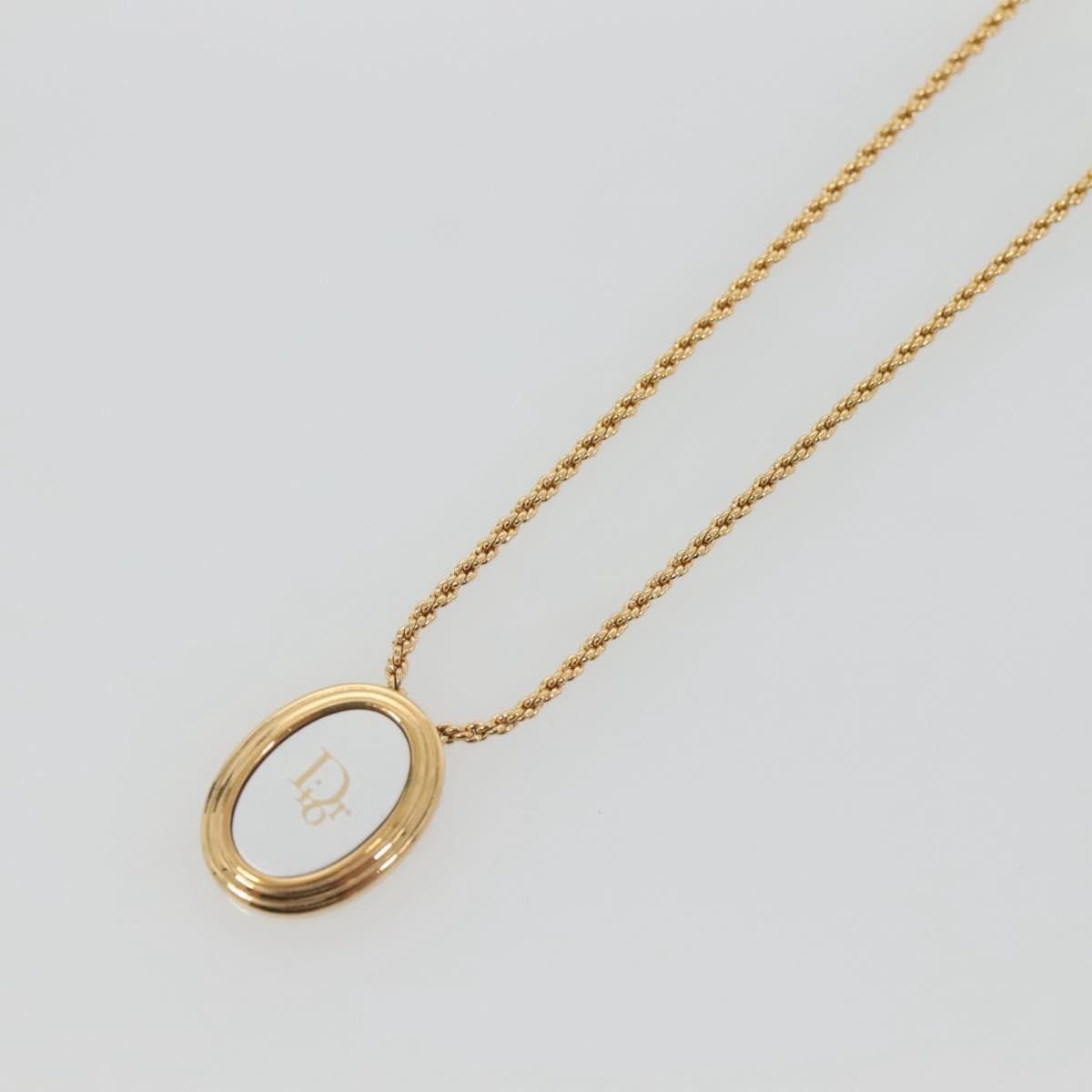 Dior Christian Dior Vintage Logo Round Pendant Necklace Metal Size ONE SIZE - 8 Thumbnail