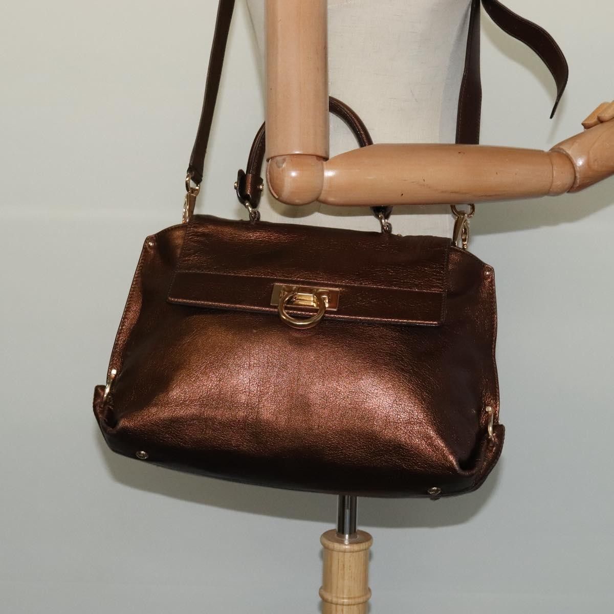 Salvatore Ferragamo Salvatore Ferragamo Sofia Satchel Leather Size ONE SIZE - 14 Thumbnail