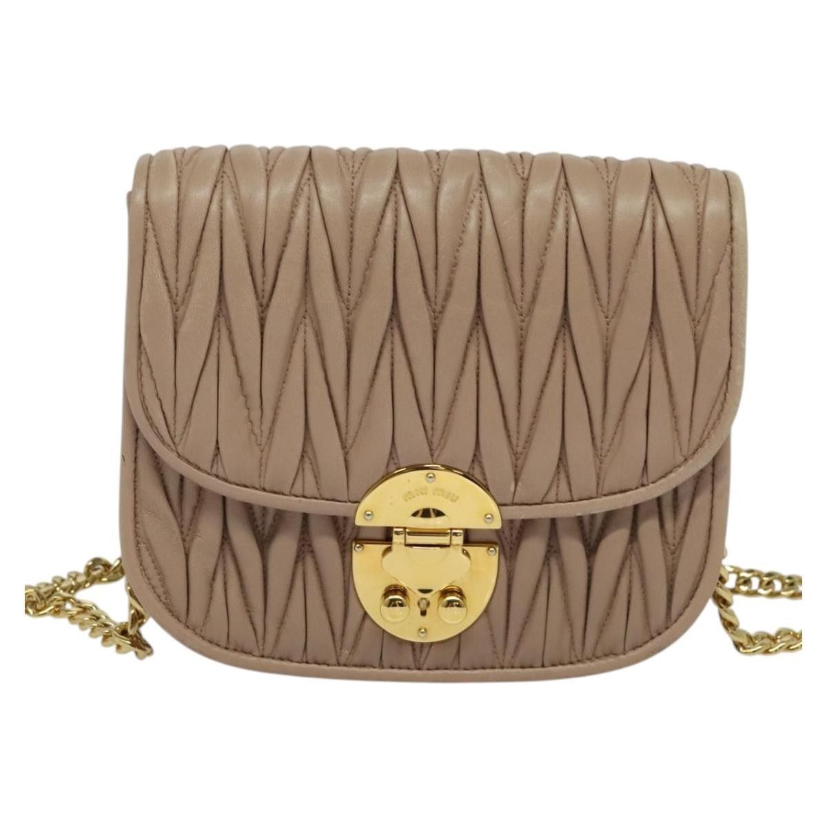 Miu Miu Miu Miu Chain Flap Crossbody Bag Matelasse Leather Size ONE SIZE - 22 Thumbnail