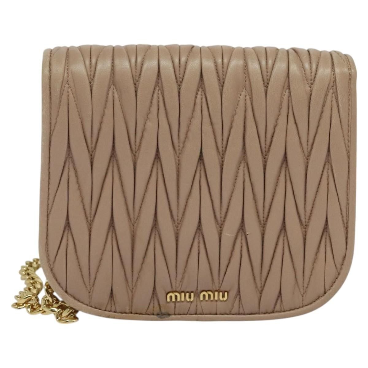 Miu Miu Miu Miu Chain Flap Crossbody Bag Matelasse Leather Size ONE SIZE - 2 Thumbnail