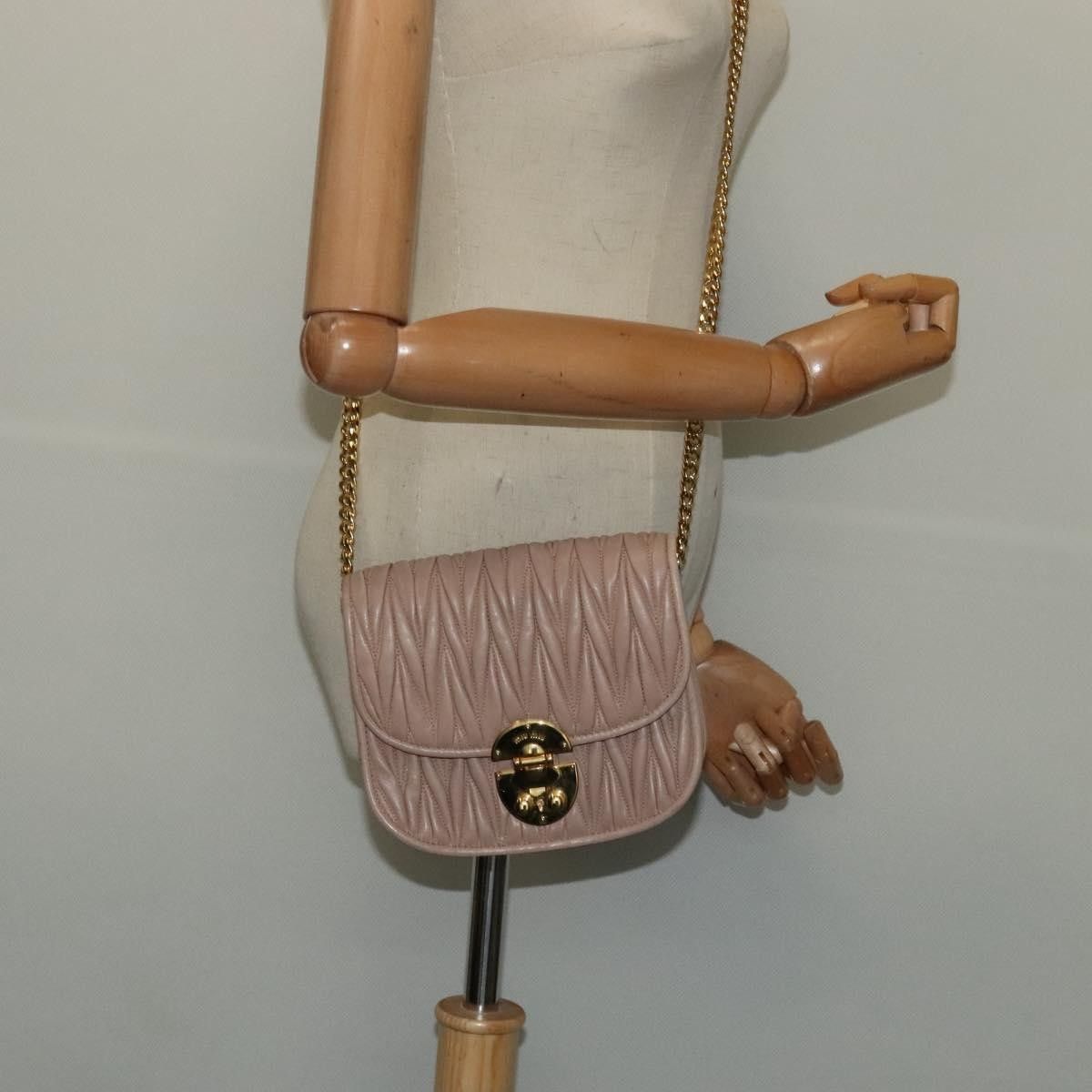 Miu Miu Miu Miu Chain Flap Crossbody Bag Matelasse Leather Size ONE SIZE - 21 Thumbnail