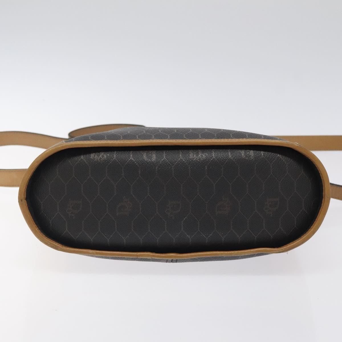 Christian Dior Vintage Honeycomb Flap Crossbody Bag Canvas and Leather