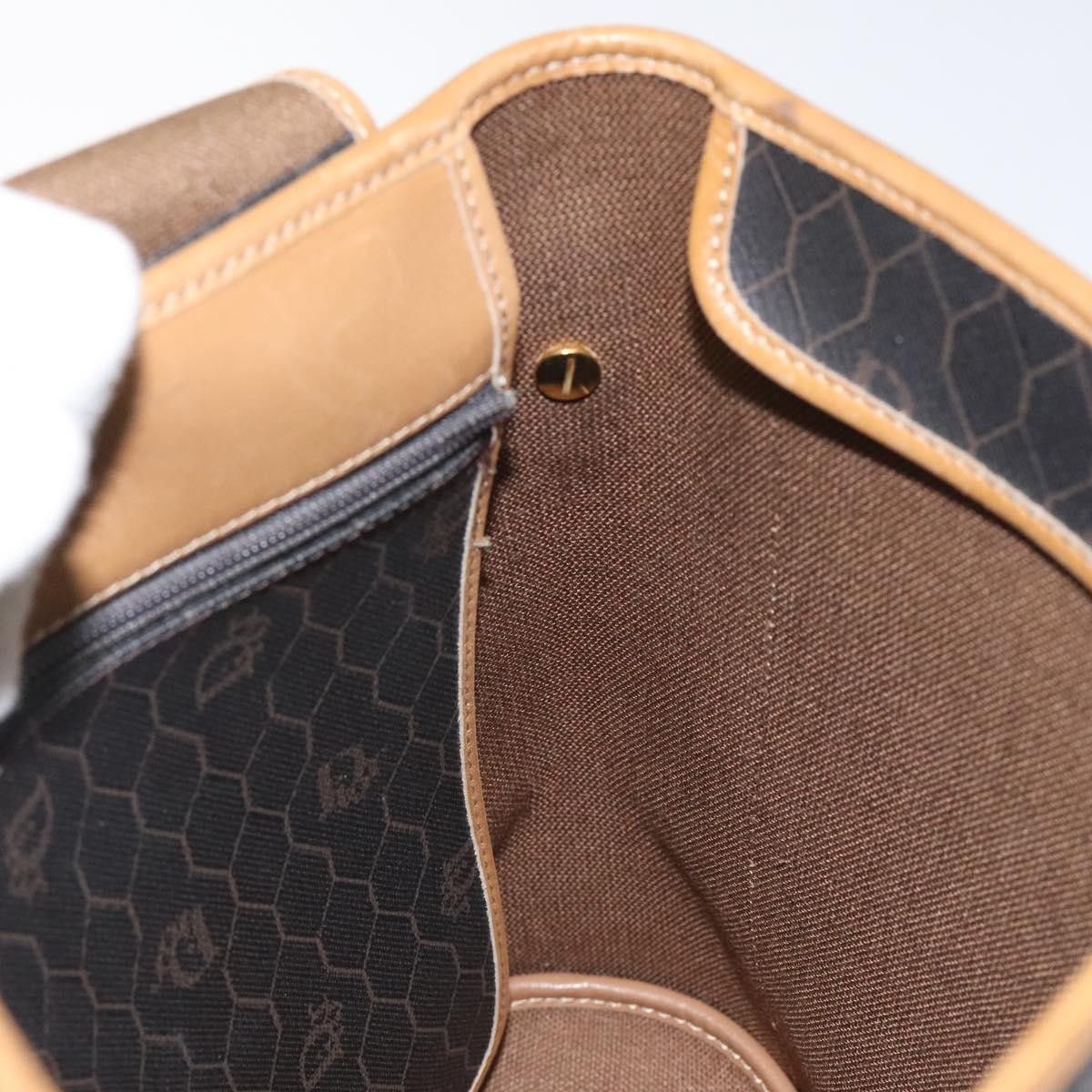 Christian Dior Vintage Honeycomb Flap Crossbody Bag Canvas and Leather