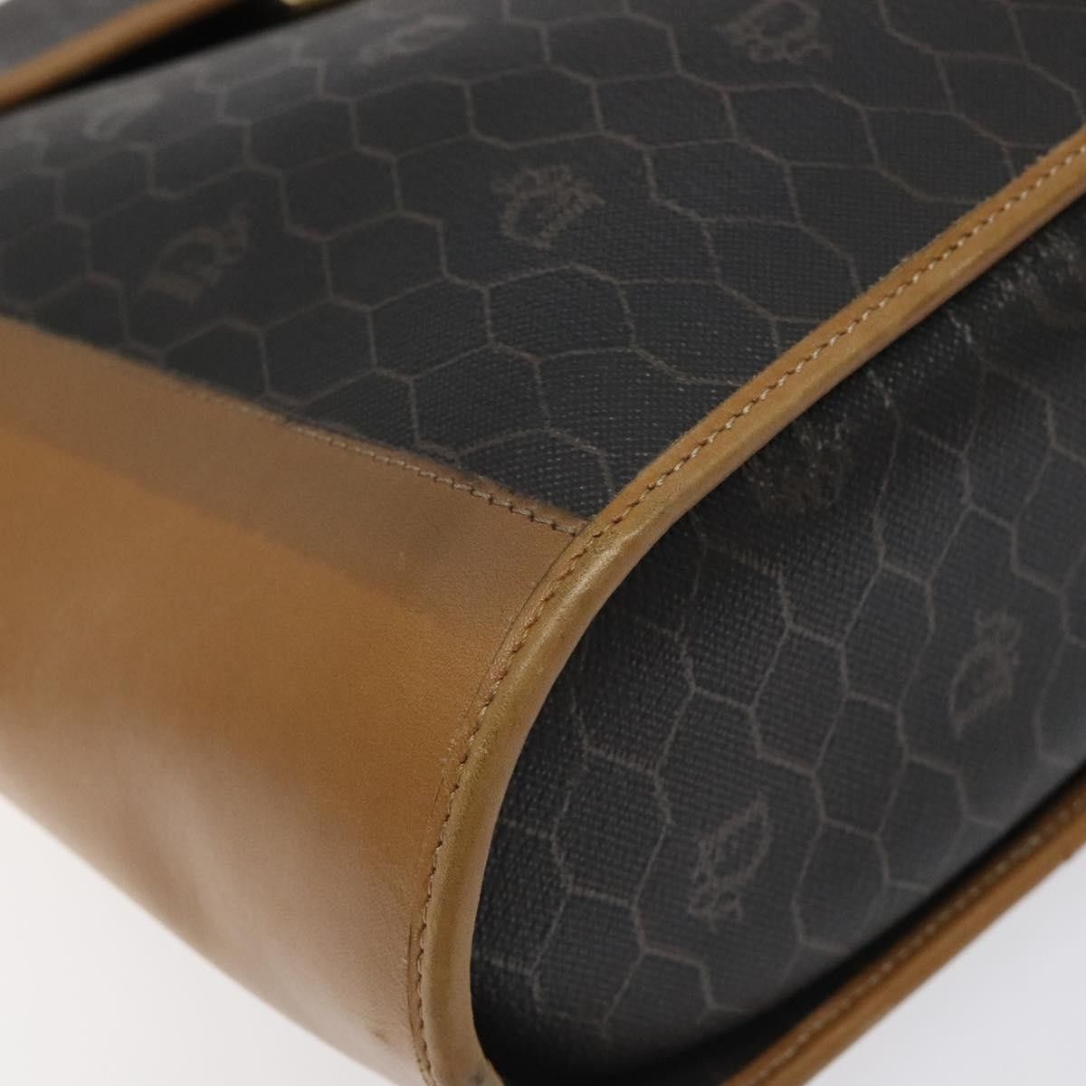 Christian Dior Vintage Honeycomb Flap Crossbody Bag Canvas and Leather