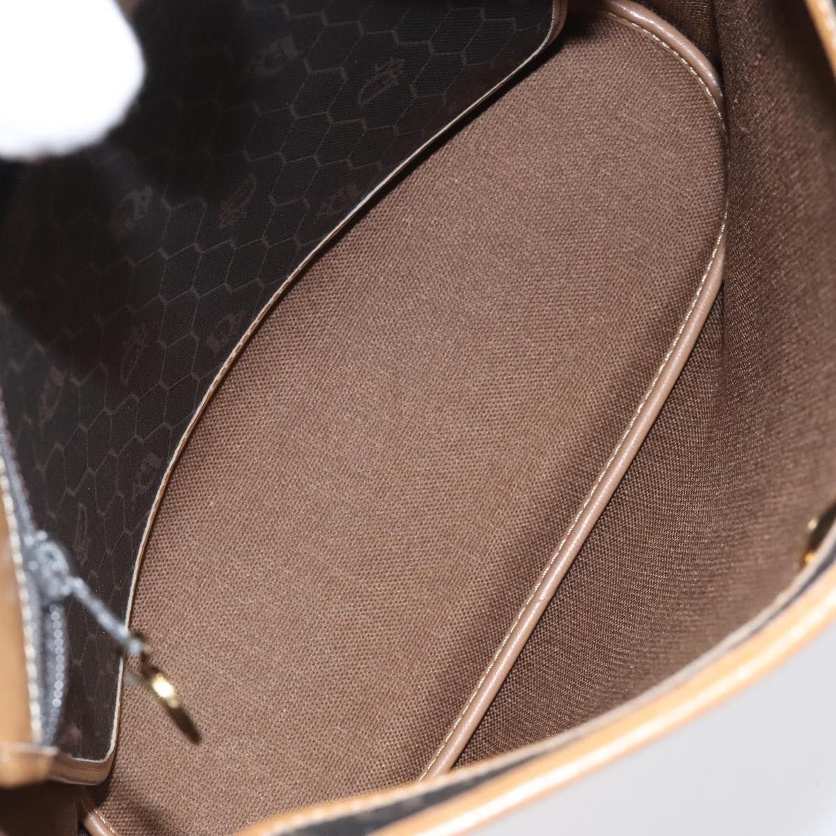 Christian Dior Vintage Honeycomb Flap Crossbody Bag Canvas and Leather