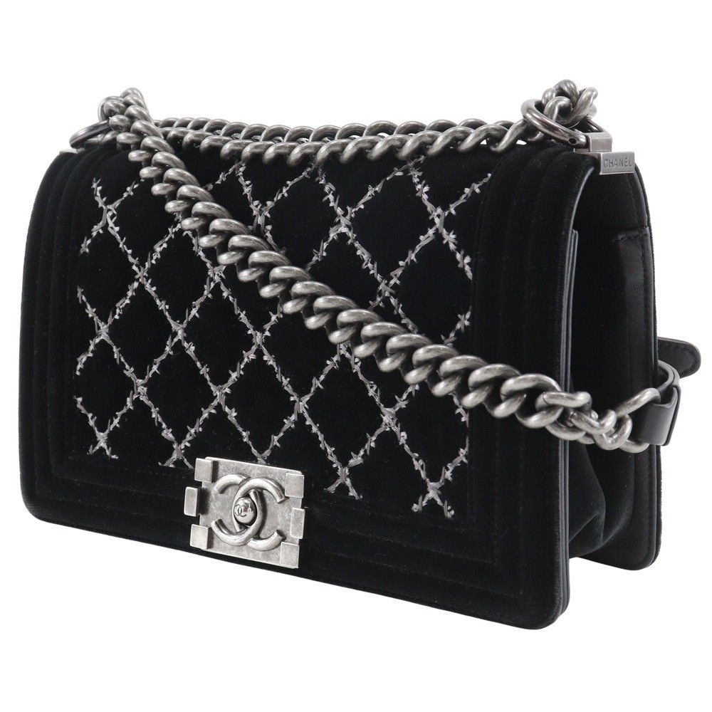 Chanel Chanel Boy Flap Bag Quilted Velvet Size ONE SIZE - 12 Thumbnail