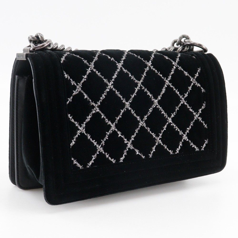 Chanel Chanel Boy Flap Bag Quilted Velvet Size ONE SIZE - 2 Thumbnail