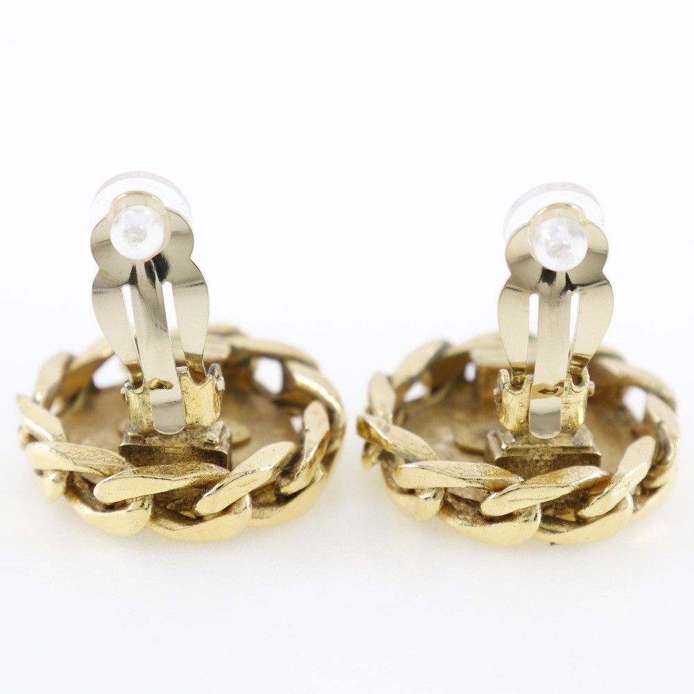 Chanel Chanel Vintage Round CC Clip-On Earring Metal Size ONE SIZE - 4 Thumbnail