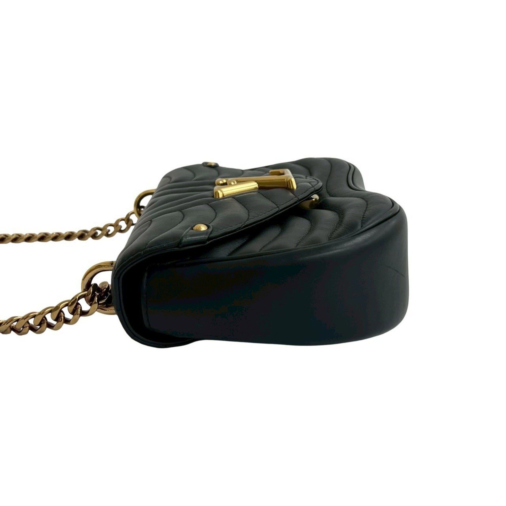 Louis Vuitton LOUIS VUITTON New Wave Leather 2-Way Chain Shoulder Bag/Handbag Black 28720 Size ONE SIZE - 5 Thumbnail