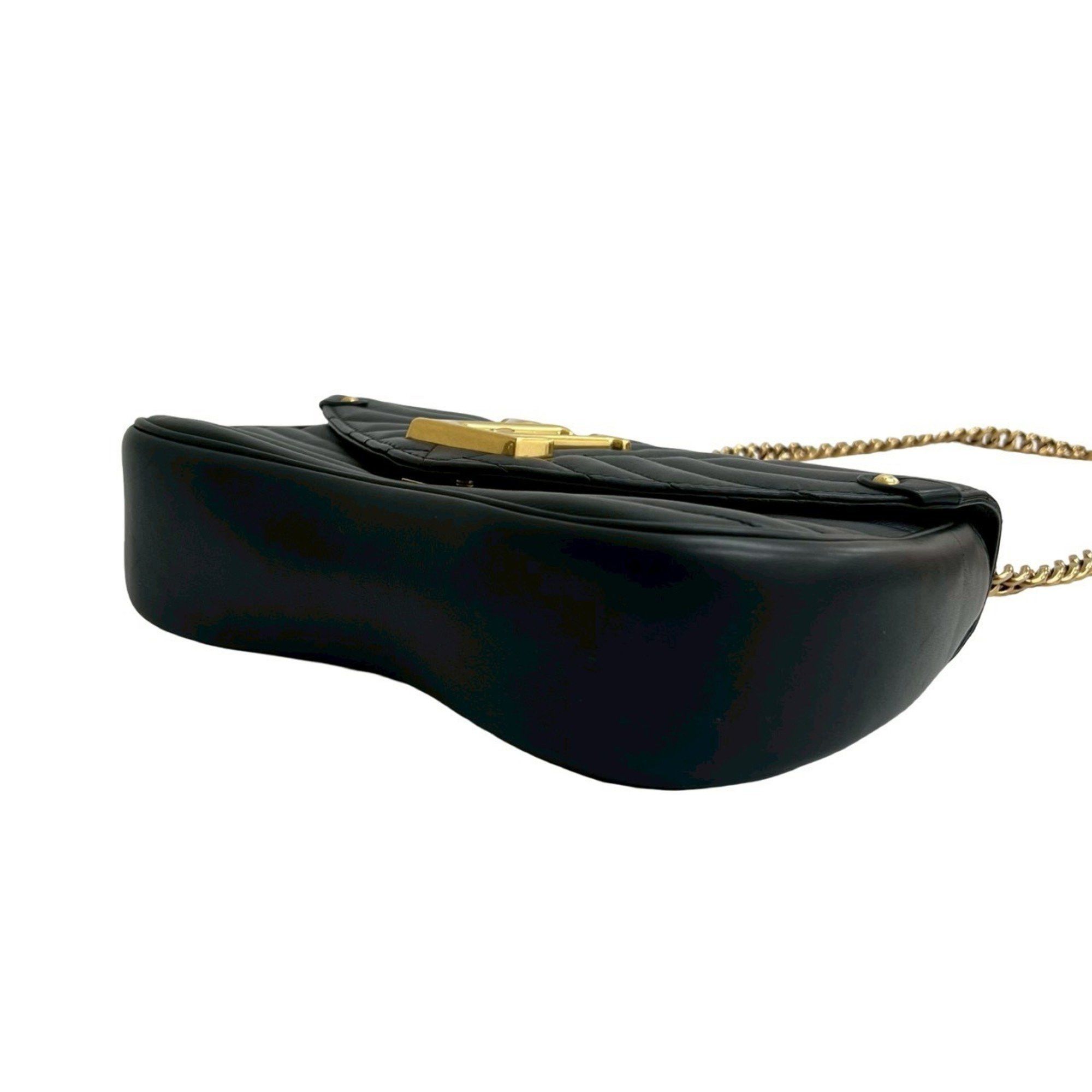 Louis Vuitton LOUIS VUITTON New Wave Leather 2-Way Chain Shoulder Bag/Handbag Black 28720 Size ONE SIZE - 8 Thumbnail