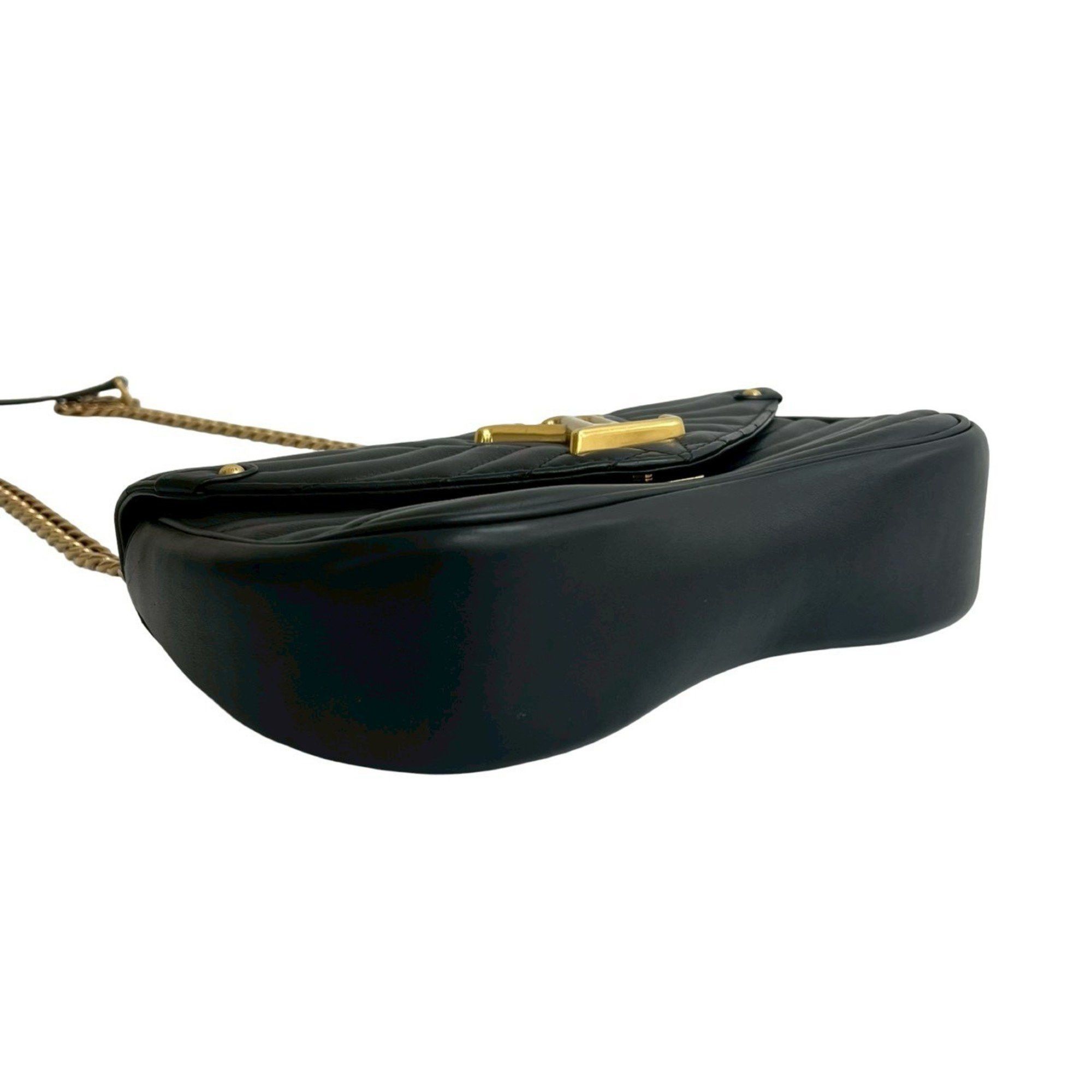 Louis Vuitton LOUIS VUITTON New Wave Leather 2-Way Chain Shoulder Bag/Handbag Black 28720 Size ONE SIZE - 7 Thumbnail