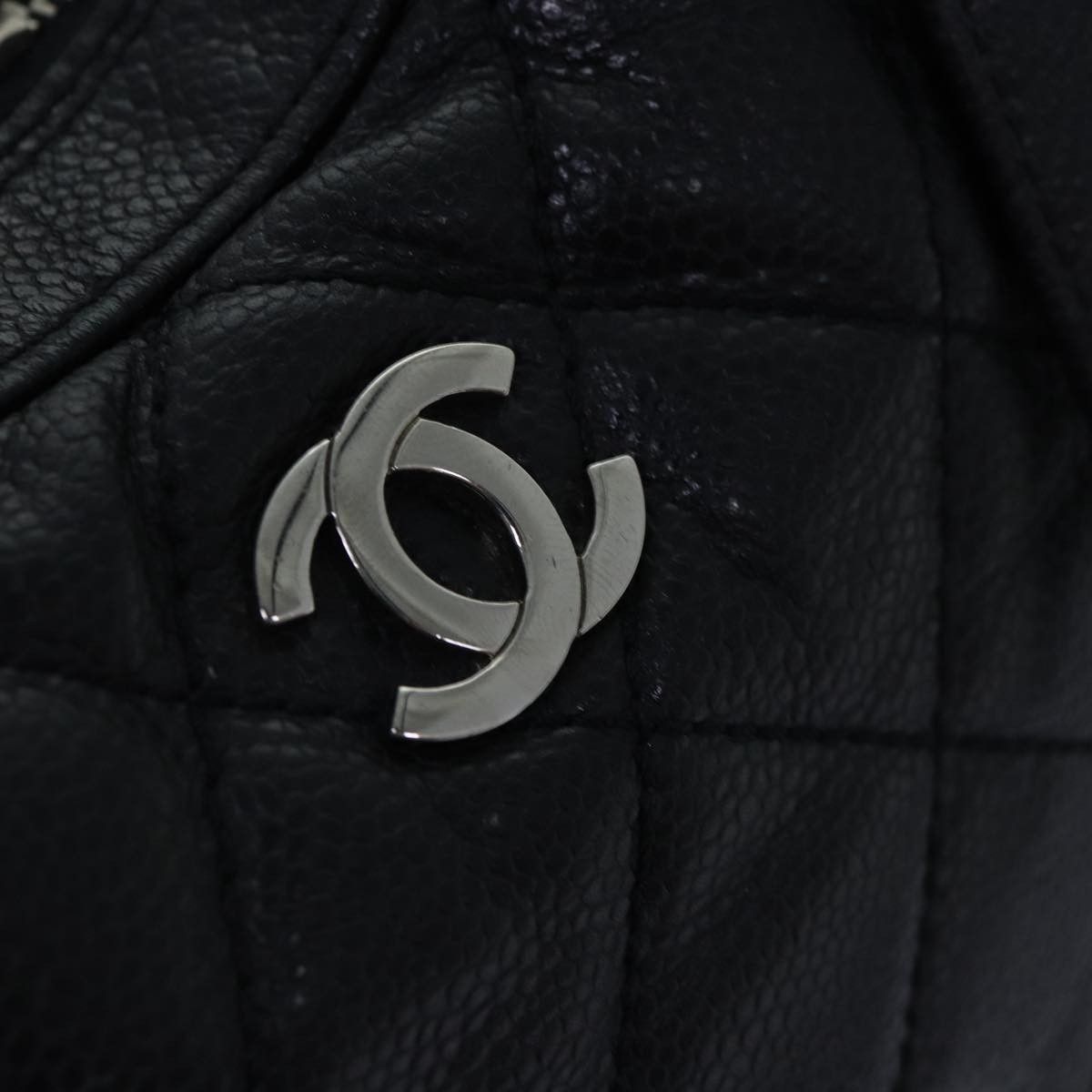Chanel Chanel Vintage CC Zip Around Bowler Bag Quilted Caviar Size ONE SIZE - 14 Thumbnail
