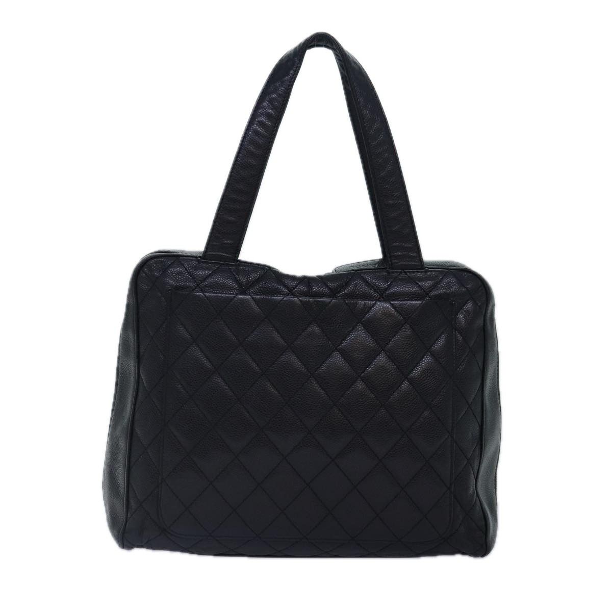 Chanel Chanel Vintage CC Zip Around Bowler Bag Quilted Caviar Size ONE SIZE - 2 Thumbnail