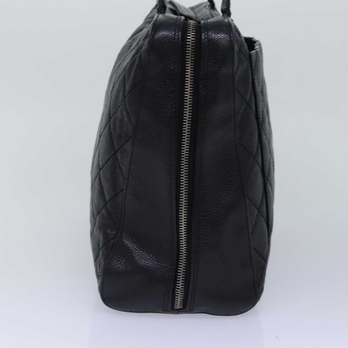 Chanel Chanel Vintage CC Zip Around Bowler Bag Quilted Caviar Size ONE SIZE - 4 Thumbnail