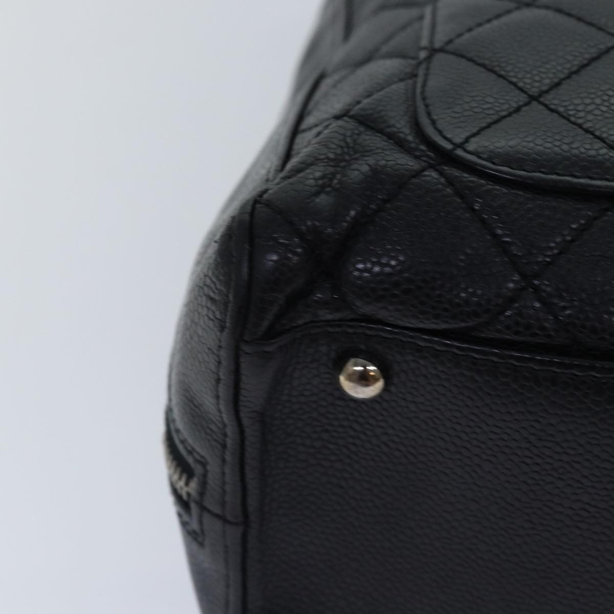 Chanel Chanel Vintage CC Zip Around Bowler Bag Quilted Caviar Size ONE SIZE - 11 Thumbnail