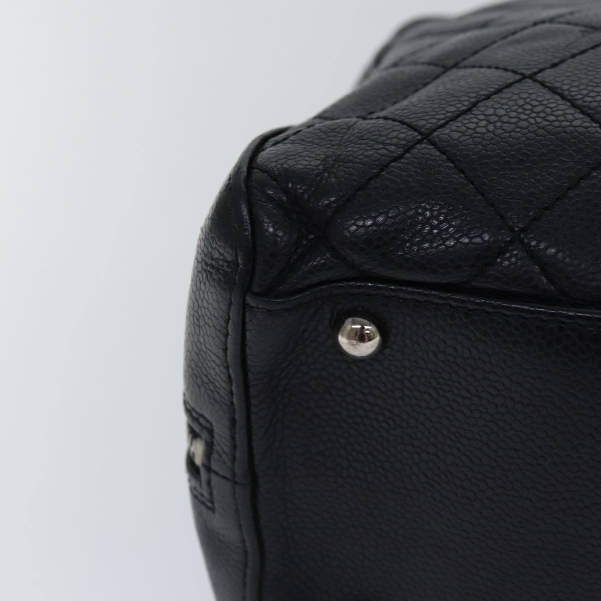 Chanel Chanel Vintage CC Zip Around Bowler Bag Quilted Caviar Size ONE SIZE - 9 Thumbnail