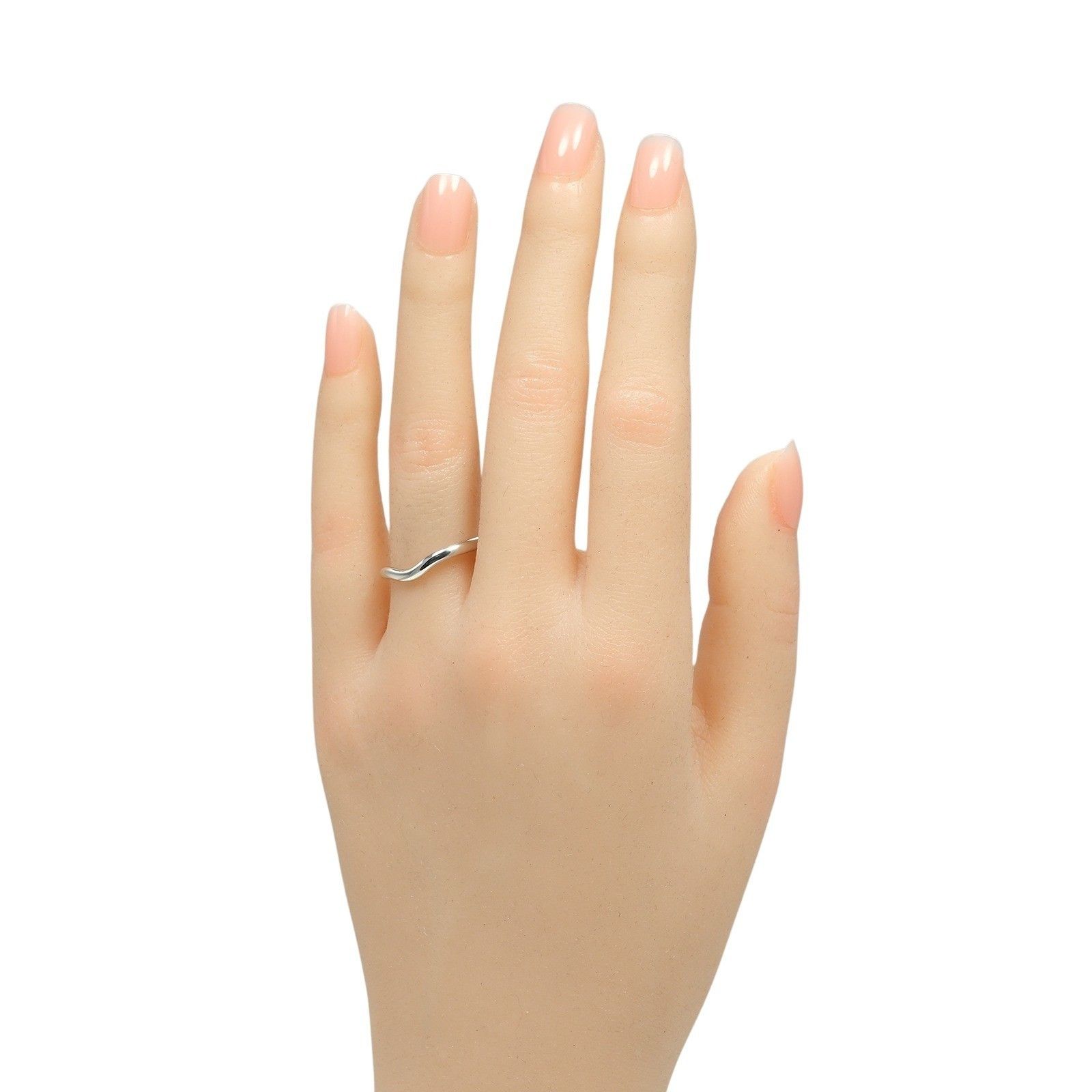 Tiffany & Co. Tiffany & Co. Elsa Peretti Curved Wedding Band Ring Platinum Size ONE SIZE - 10 Thumbnail