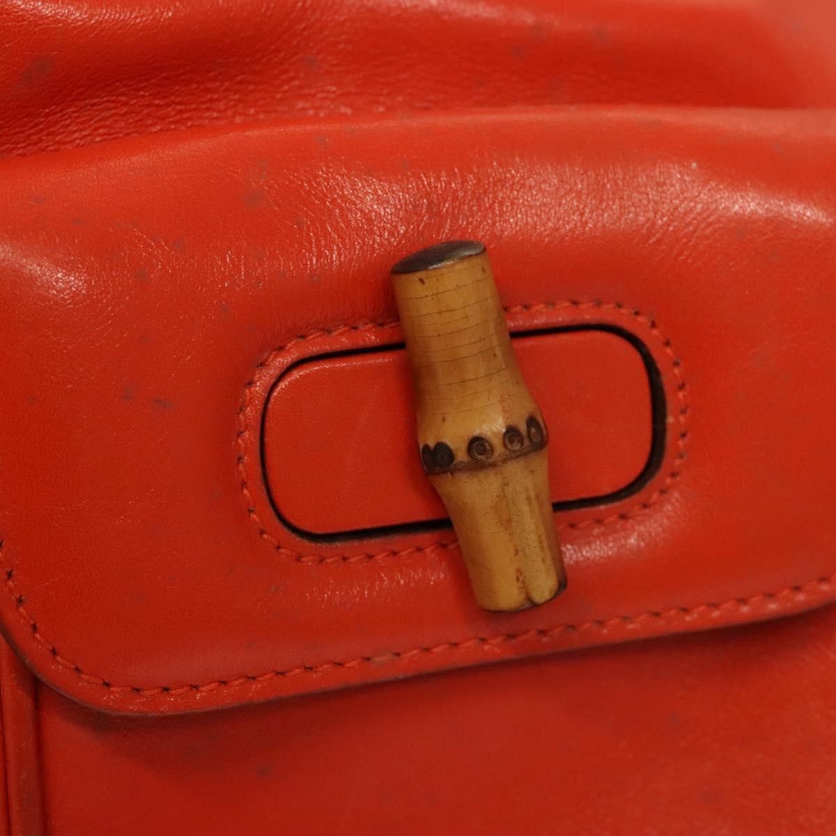 Gucci Gucci Vintage Bamboo Backpack Leather Size ONE SIZE - 20 Thumbnail