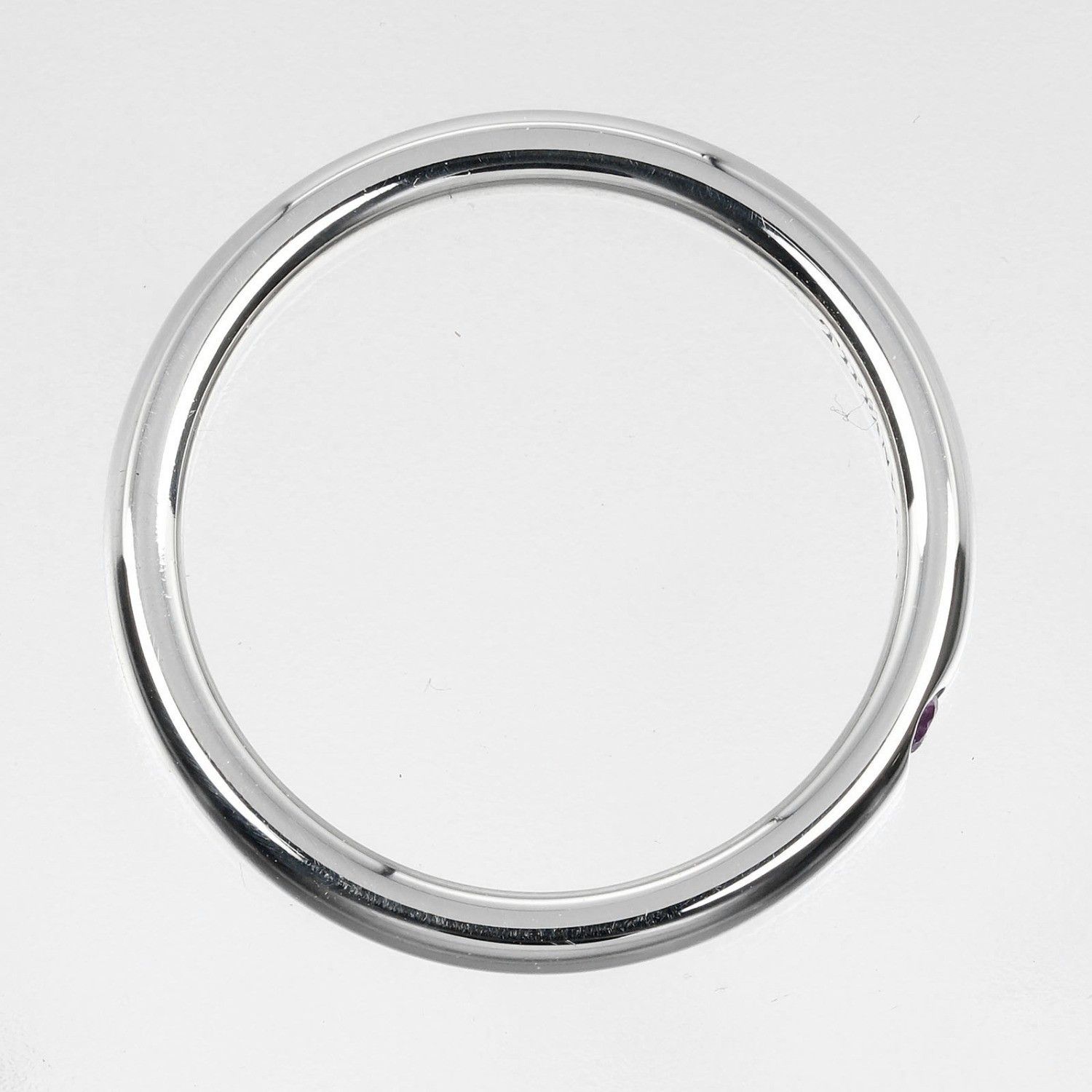 Tiffany & Co. Tiffany & Co. Elsa Peretti 1 Diamond Stacking Band Ring Silver 925 with Pink Saphir Size ONE SIZE - 6 Thumbnail