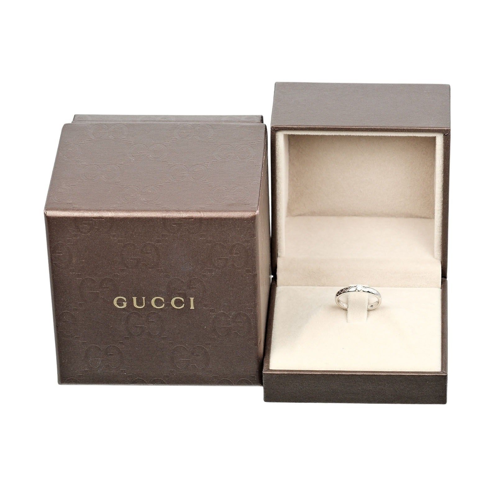 Gucci Gucci Diamantissima Ring 18K White Gold and Diamond Size ONE SIZE - 10 Thumbnail